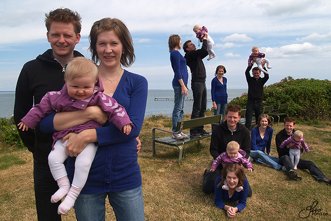 portrætkollage - hele familien